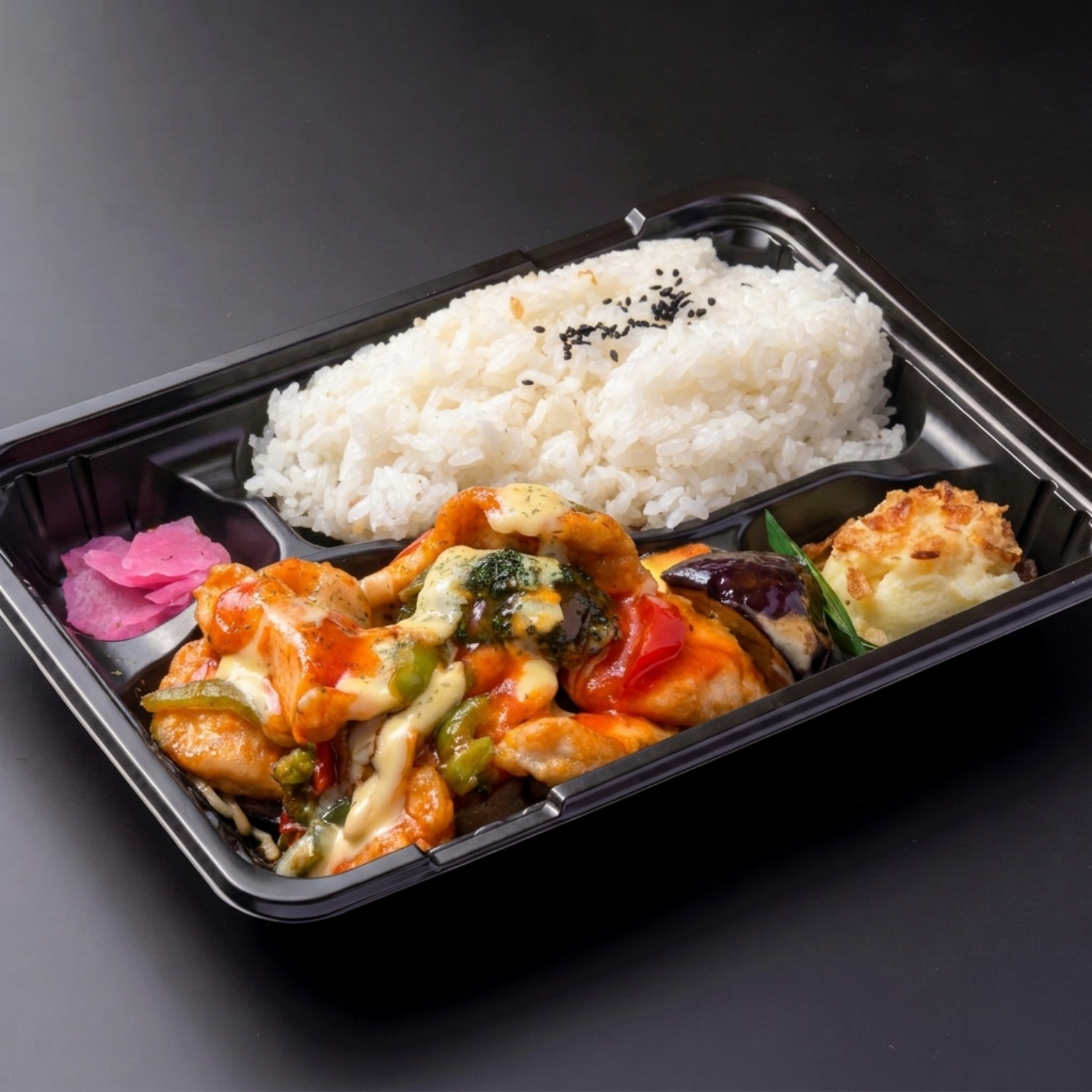 夏野菜のトマチー唐揚げ弁当